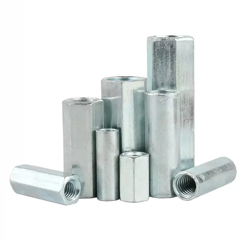 Round Coupling Nut M8 M6 M10 M5 m22 M4 1/4 Inch Customization Iron Long Round Connector Nuts