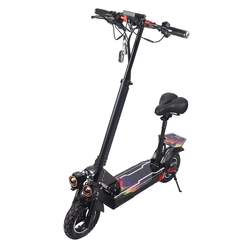 factory direct cheap skateboard 48V500W folding adult  electrical scooter  with seat