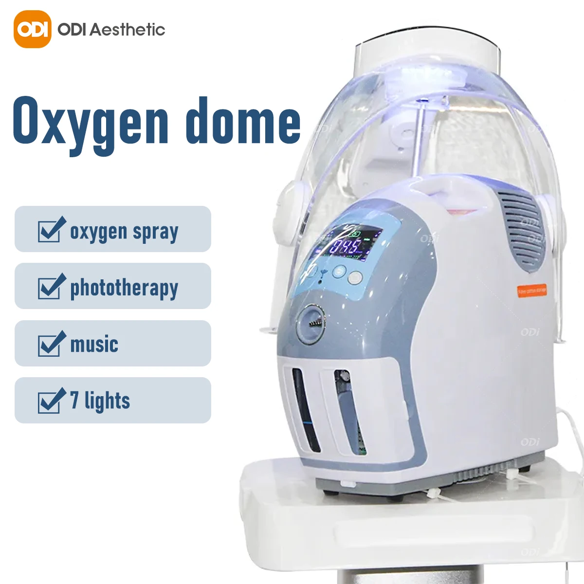 Spa Clinic Popular Oxygen Facial Dome Therapy  With Led Dome