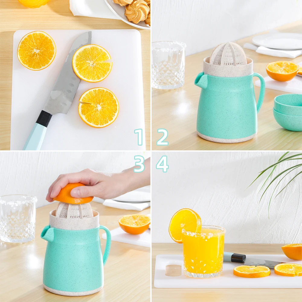 Kitchen Accessories Manual Hand Citrus Lemon Orange Fruit Juicer Squeezer With Cup