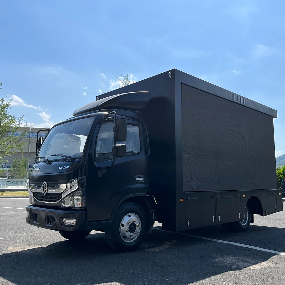 2024 Outdoor mobile advertising truck led screen billboard truck 10 meters rear screen 3sides screen truck