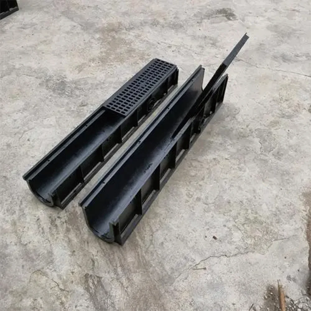 Whole price HDPE Drainage channel Plastic Pre-Galvanised U Shape Drain U Drain Drainage Channel for bathroom and garden