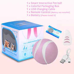Dog toys pet accessories remote control automatic rolling interactive teasing cat toys interactive ball
