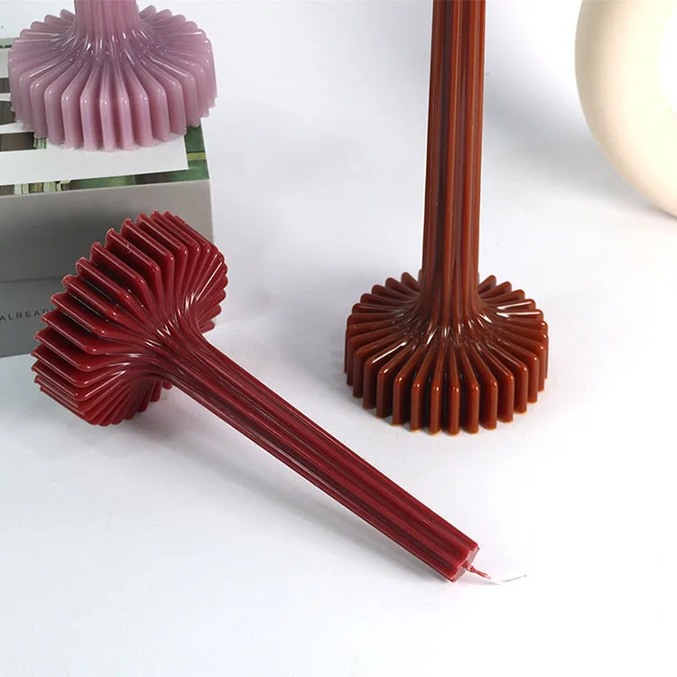 YS Striped Vase Plastic Candle Mold Vase Modeling Gypsum Decorative Ornaments Casting Mould DIY Aromatherapy Candle Making Tool