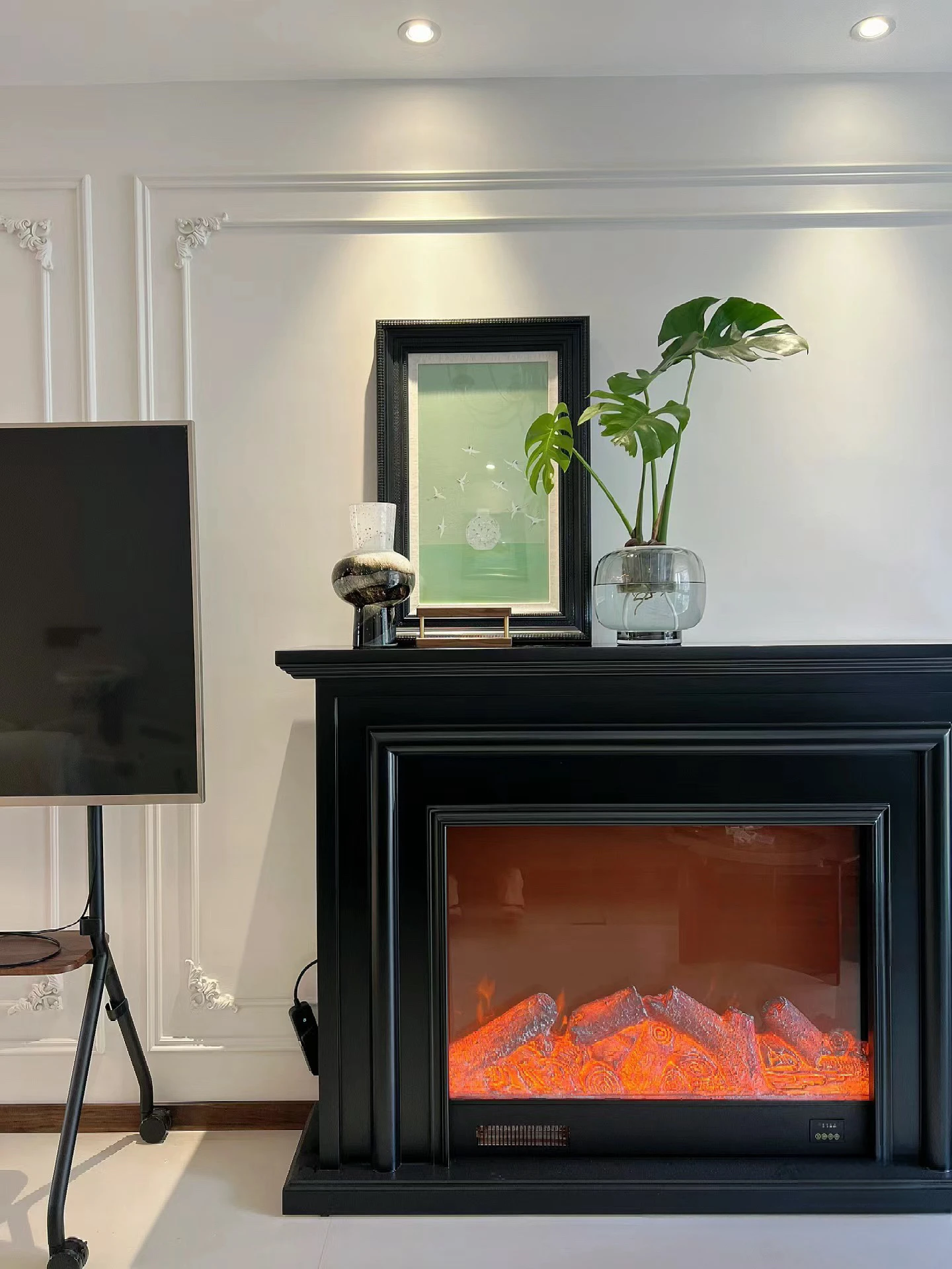 fireplace Custom Modern Indoor Fireplace Surround White Natural Marble Mantel for Home Classic Design for Outdoor Villa Wood Material