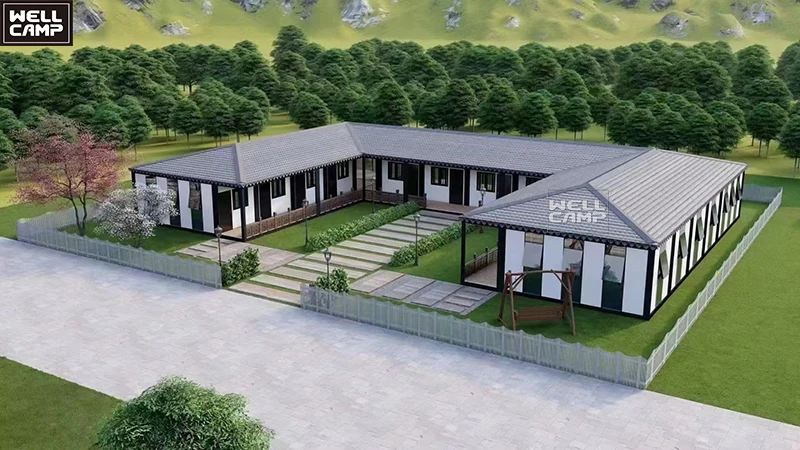 WELLCAMP легко собираемый сборный магазин, плоский упаковочный магазин, Съемный контейнер для торговых центров, стальные дома