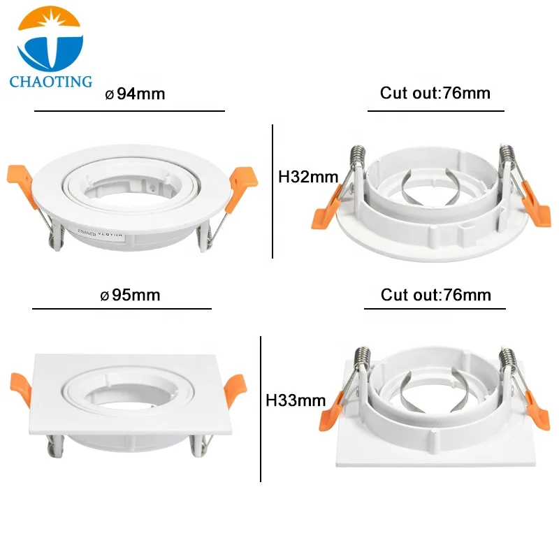 Dimmable Светодиодный точечный светильник литой встраиваемый корпус Downlight Gu10