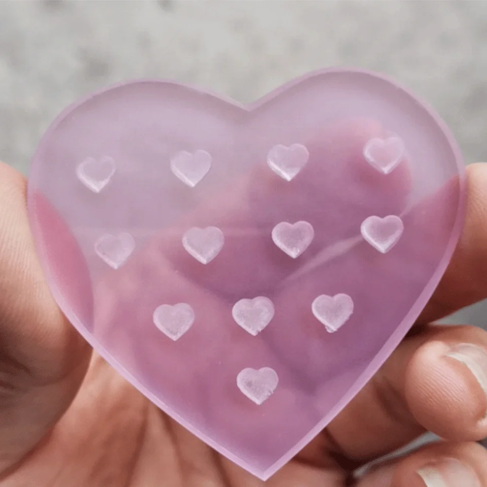 crystal heart shape lash tile Heart Shaped Acrylic Glue Dispensing Table Eyelash Extension Cup holder pink eyelash glue pallet