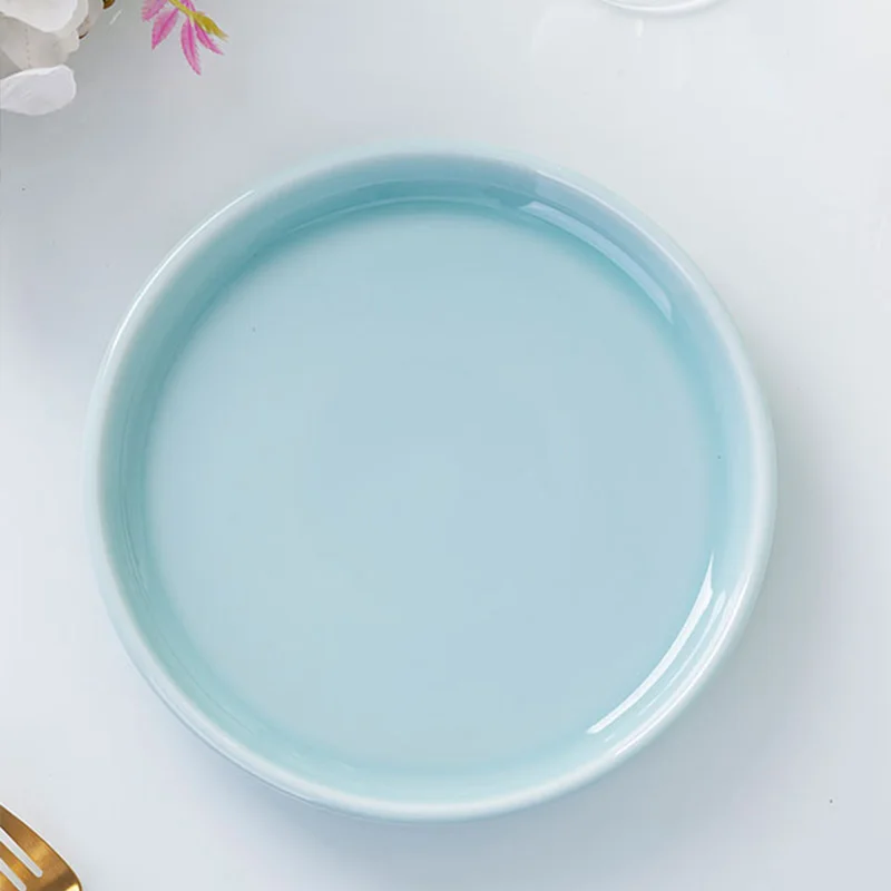  Ceramic Steak Platter Breakfast For Japanese and Korean Tableware Round Serving