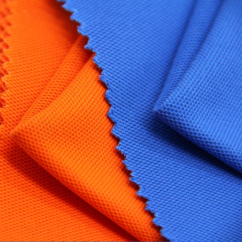 Stock Knitted Dry-fit PK Double TC 65% polyester 35%cotton Pique Fabric For Polo