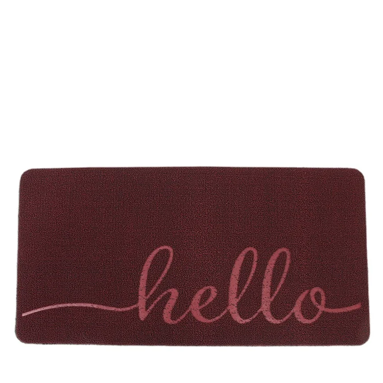 Custom Printed Indoor Embossed Pvc Loop Mat For Kitchen