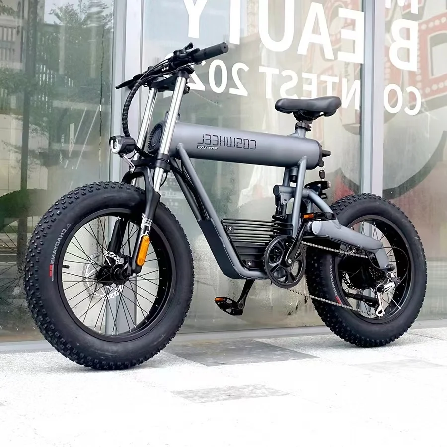Электрический велосипед COSWHEEL T20 1000 ватт, не складывающийся с толстыми шинами, электрический велосипед, горный велосипед, складной оправа из алюминиевого сплава, электровелосипед