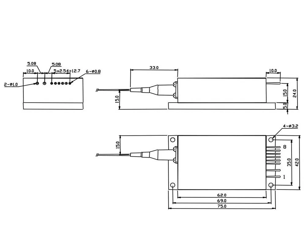 Japan compact easy to handle cnc 1w laser rangefinder module