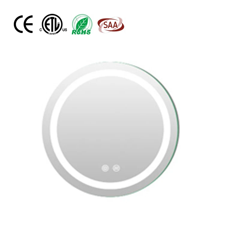 Frameless Touch Screen Mirror Bathroom Smart Mirror With Weather Forecast LED Date Time