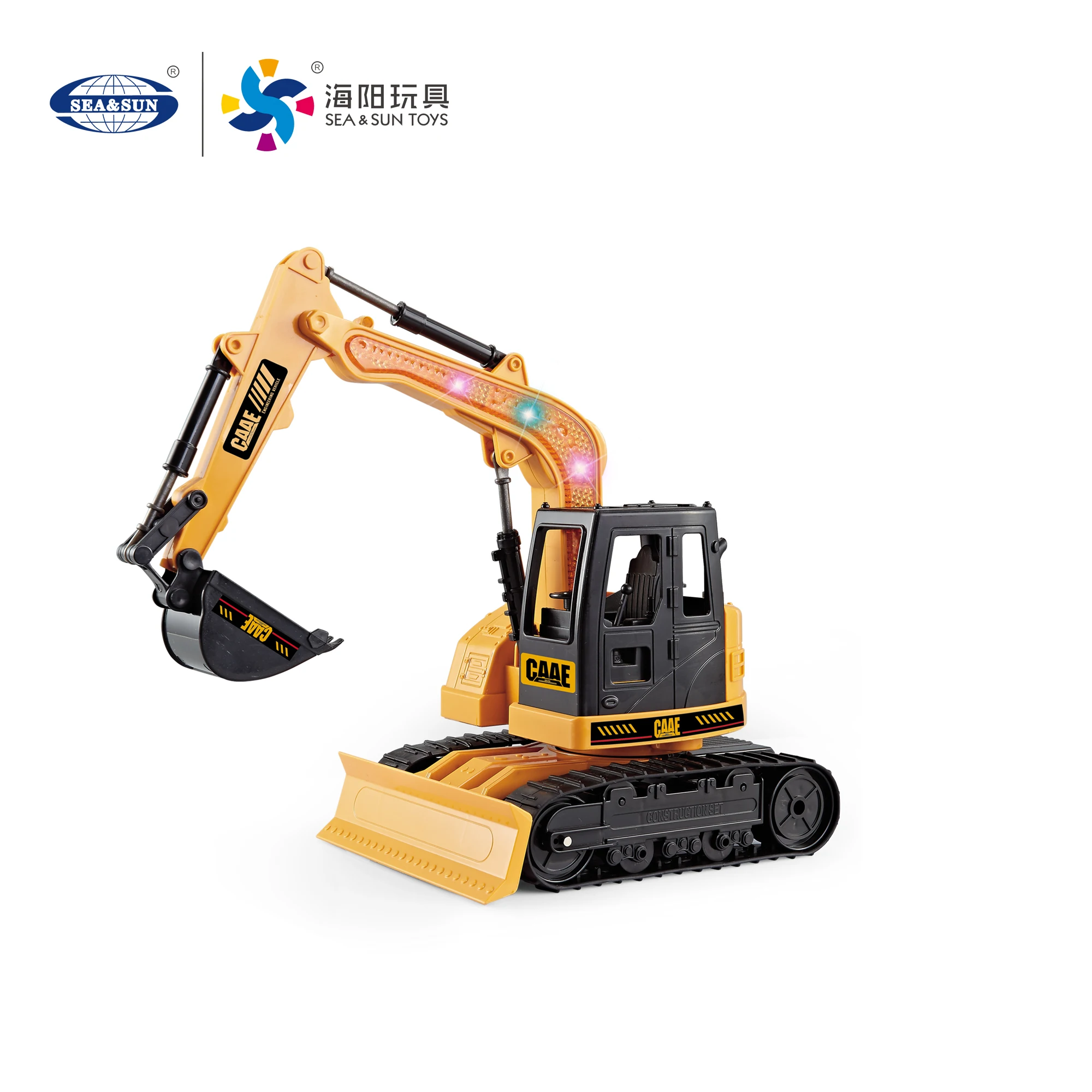 Оптовая продажа обучающих многофункциональных игрушечных автомобилей RC Smart Toy, игрушечный экскаватор с дистанционным управлением и музыкой