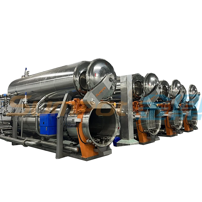 Industrial horizontal meat sausage sterilizer machinery