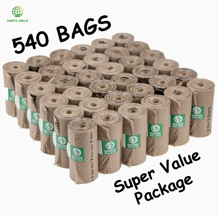 
BPI EN13432 Pet Trash Bag Custom Logo Poop Bags Corn Starch Biodegradable Dog Poop Bag Compostable 