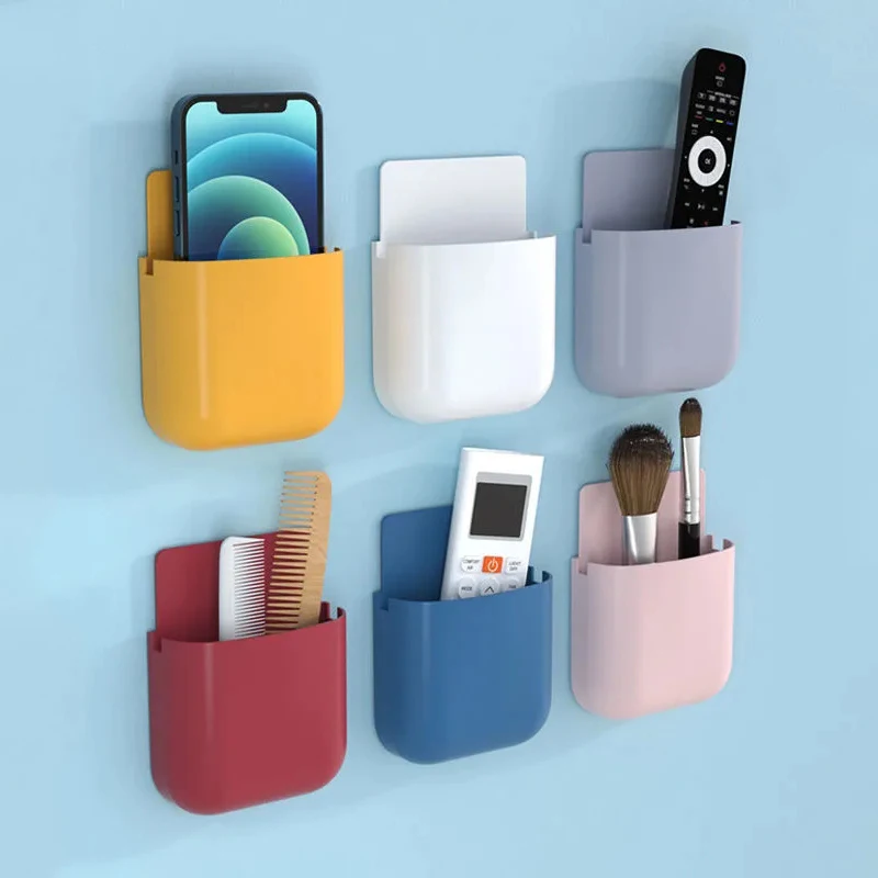 Makeup brush storage desk storage wall hanging phone easy to take pen post it punch free recharge remote Makeup brush storage