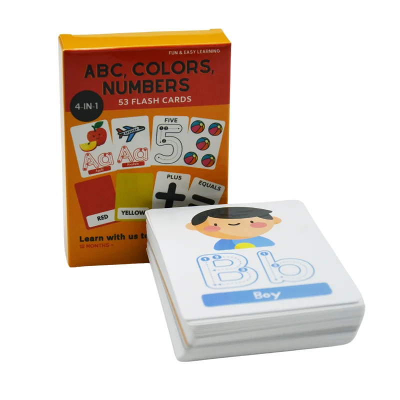 OEM Custom Printed Learning Flash Cards for Kids Educational Memory Game Made of Paper