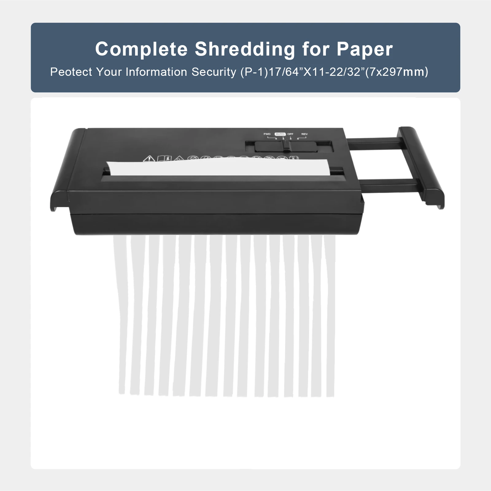 CS522S 10L Small Strip Cut Paper Shredder With Easy Lift-off Head For Personal Office Use