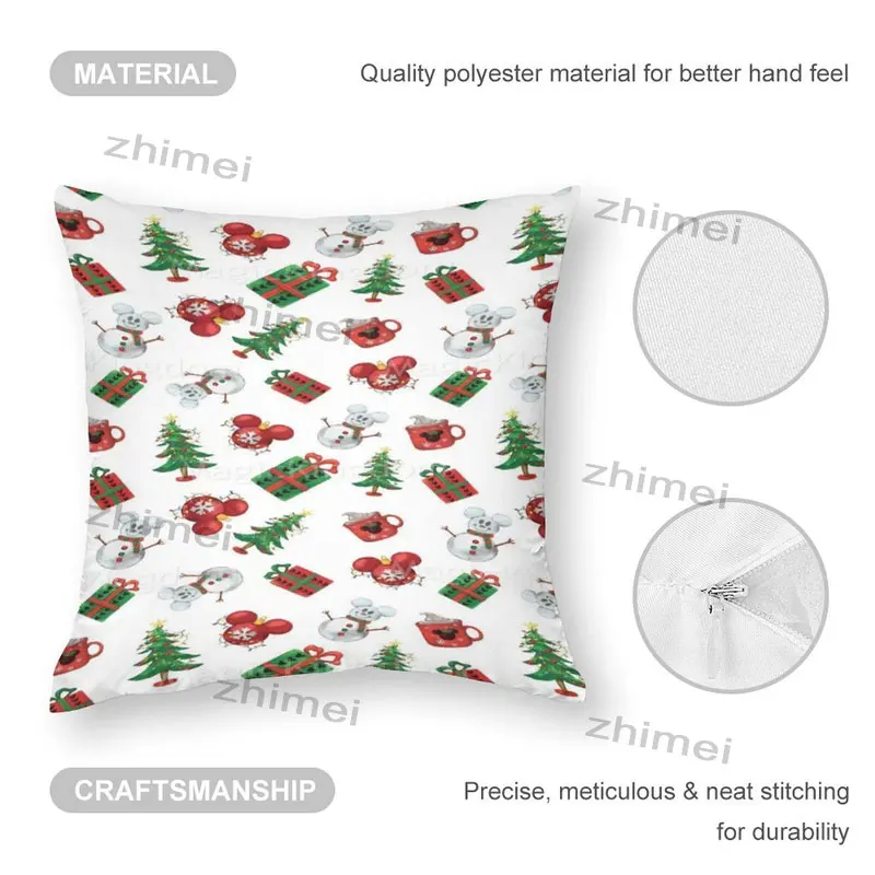 custom 3d printed cartoon anime xmas throw pillow case and cushions covers christmas decorative bamboo cotton pillow cover