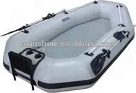 High quality cheap 0.7mm PVC 2.3M inflatable boat or fishing boat with air floor for home use
