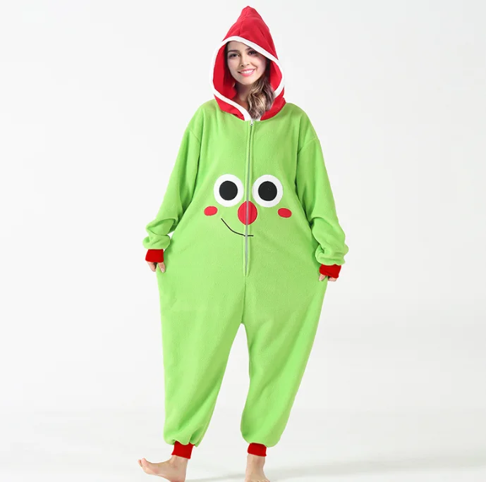Red nose one-piece pajamas cosplay festival costume Animal onesies
