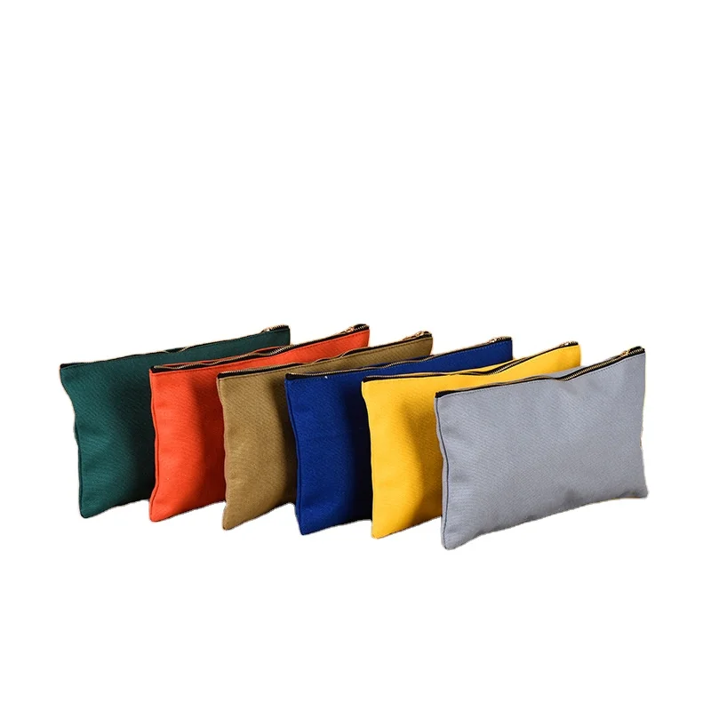 16A Thick Canvas Metal Zipper Kit Customizable YKK Zipper Canvas Pen Bag Makeup Bag