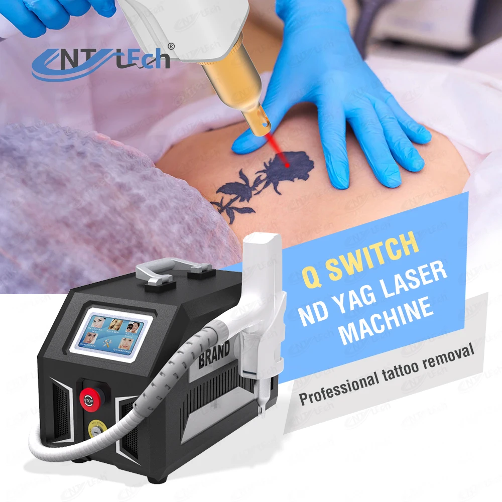 Hot sale ir cooler head q switch nd yag laser tattoo laser removal machine