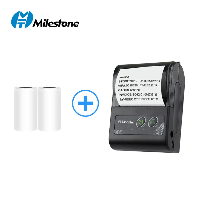 Chile Top Selling BT 2 Inch Mobile Printer MHT-P10 58mm Thermal Receipt Printer Blue tooth mobile printer With Battery