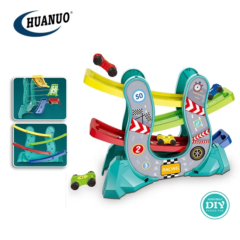 Популярные 3-х слойные мини гоночный автомобиль игрушки трек гоночного автомобиля пандусы для детей ясельного возраста
