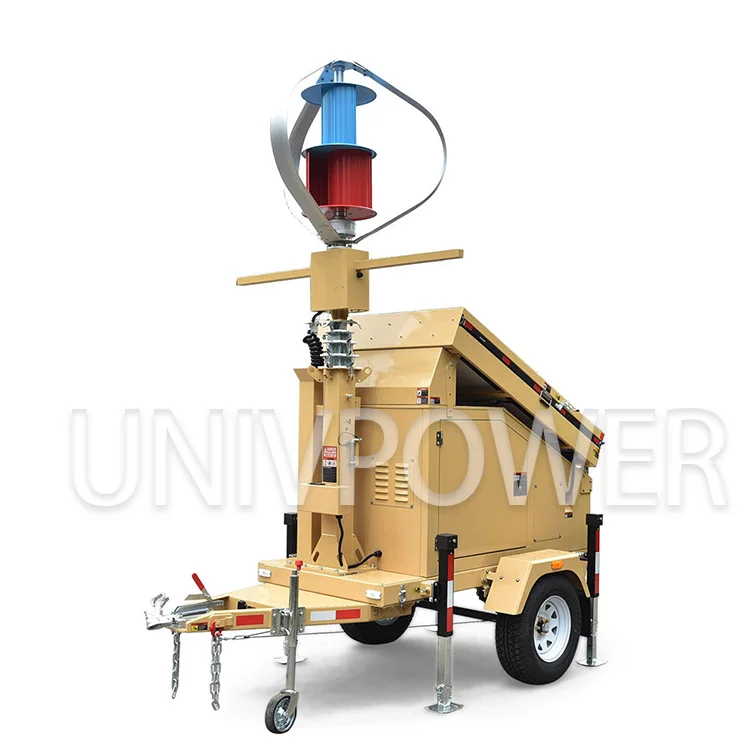 DC Powered White LED Mobile Solar Light Tower IP67 Rating for Garden Landscape Trailerable Surveillance