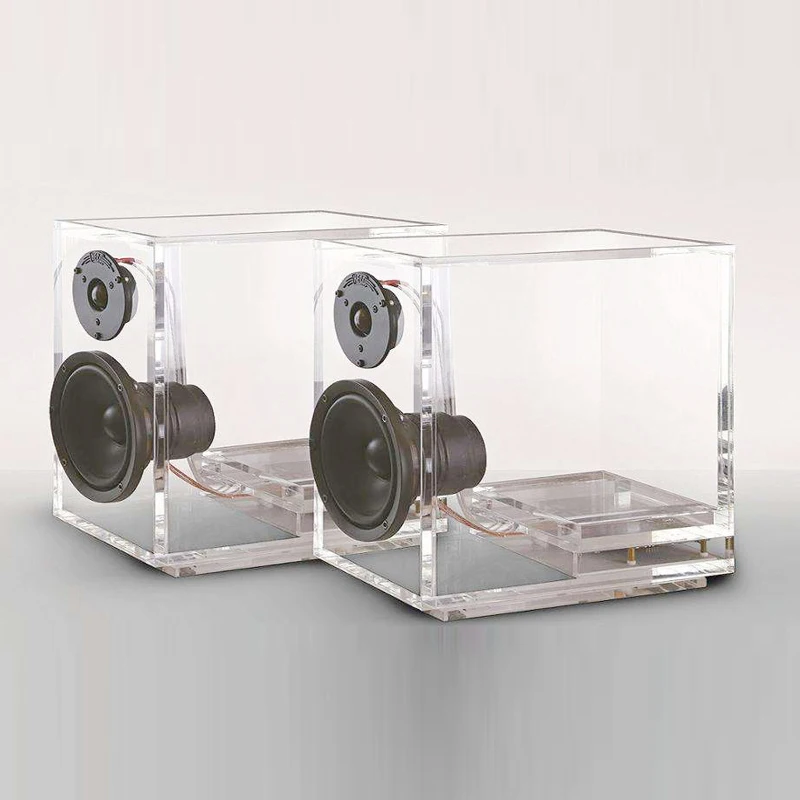 Прозрачный акриловый корпус динамика ODM/OEM Perspex Lucite футляр для корпуса сабвуфера