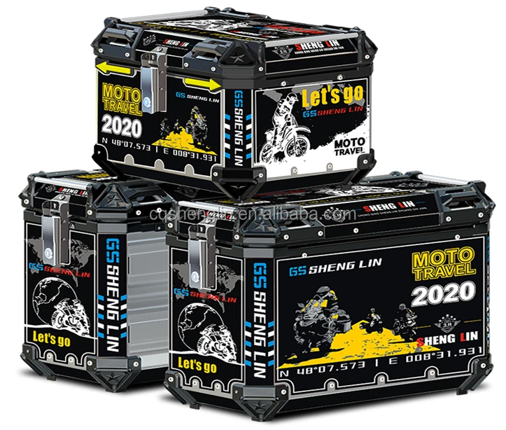 Aluminum Black Side Box Pannier Case For Motorcycle