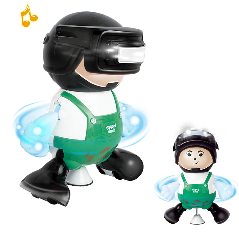 360 Degree Rotating Lighting Electric Robot Toy Combat Robot Toys Smart Mini Robot Toy