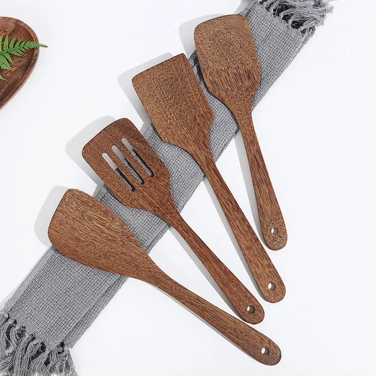 high quality heat resistant Kitchen Long flat Utensil Cook Wooden Spatula