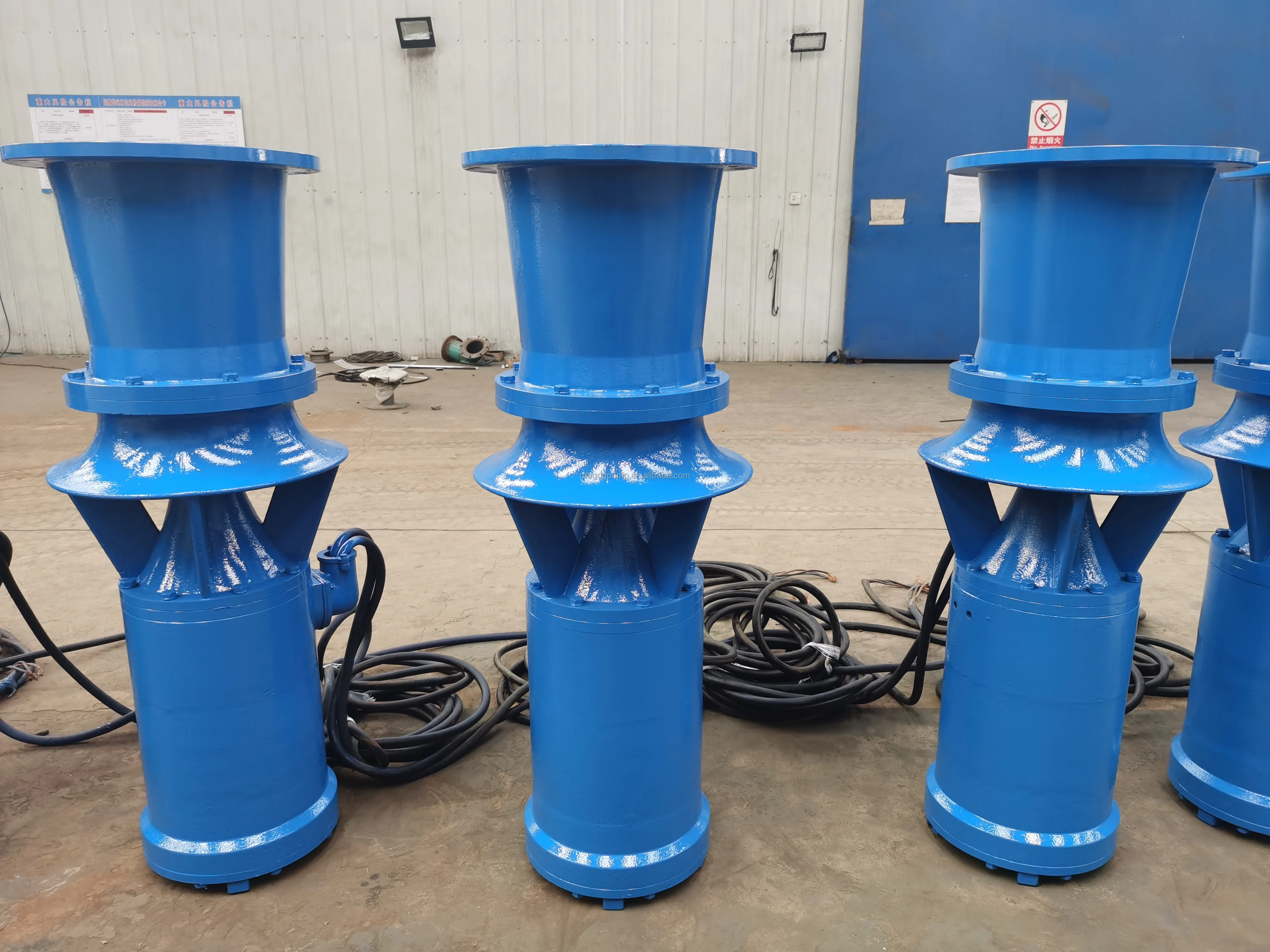 10 12 14 inch outlet large flow water propeller pump cast iron 22hp submersible axial flow pump for river fish pond