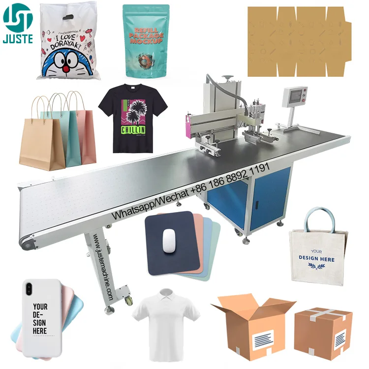 Flat Screen Printer High Pile Productivity Precision Speed Silk Screen Printing Machine For Shoe Skin Upper Nonwoven Bag Bottle