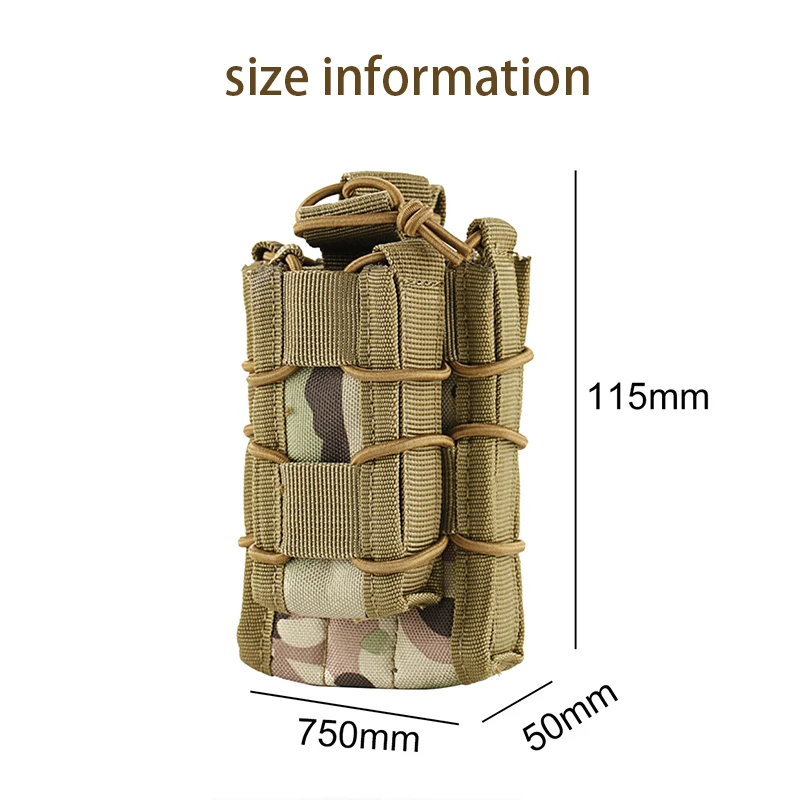 Factory custom Outdoor Tactical 556mm munition clip bag CS Hunting Kit Double Fanny pack Camouflage MOLLE vest near bag