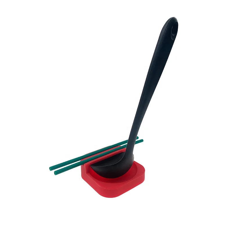 Modern Kitchen Utensil Rest Heat Resistant Chopsticks Soup Ladle Silicone Spoon Holder