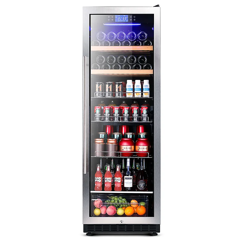 Single Zone Stainless Steel Door Wine cooler  With Tray