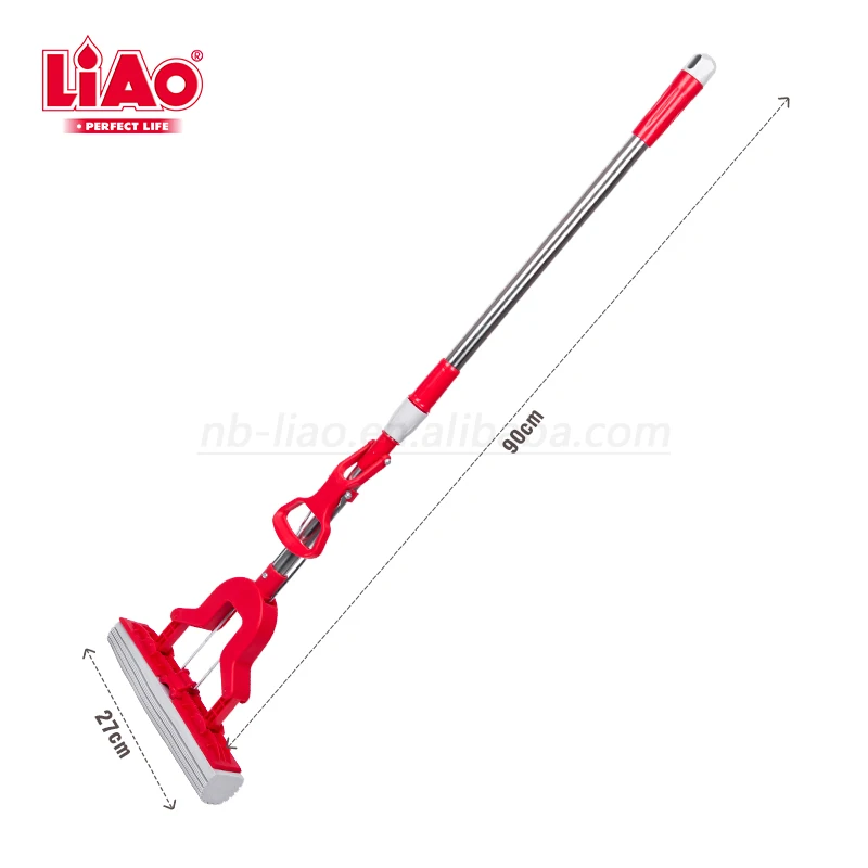 LiAo 27cm wholesale household floor cleaning easy squeeze folding sponge magic roller PVA mop