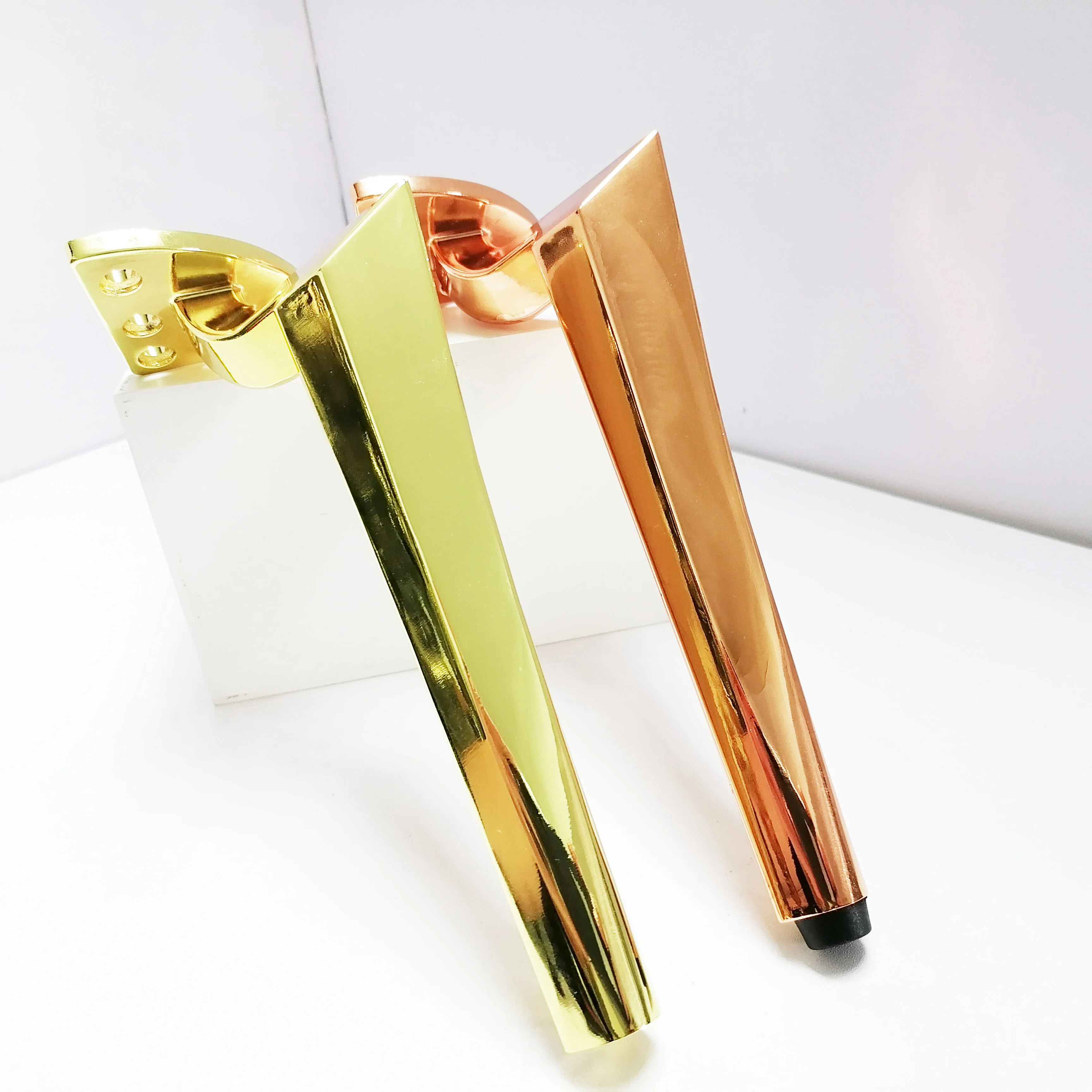 China manufacturer prices decorative accessories for modern sofas legs gold color customized aluminum alloy cabinet sofa legs