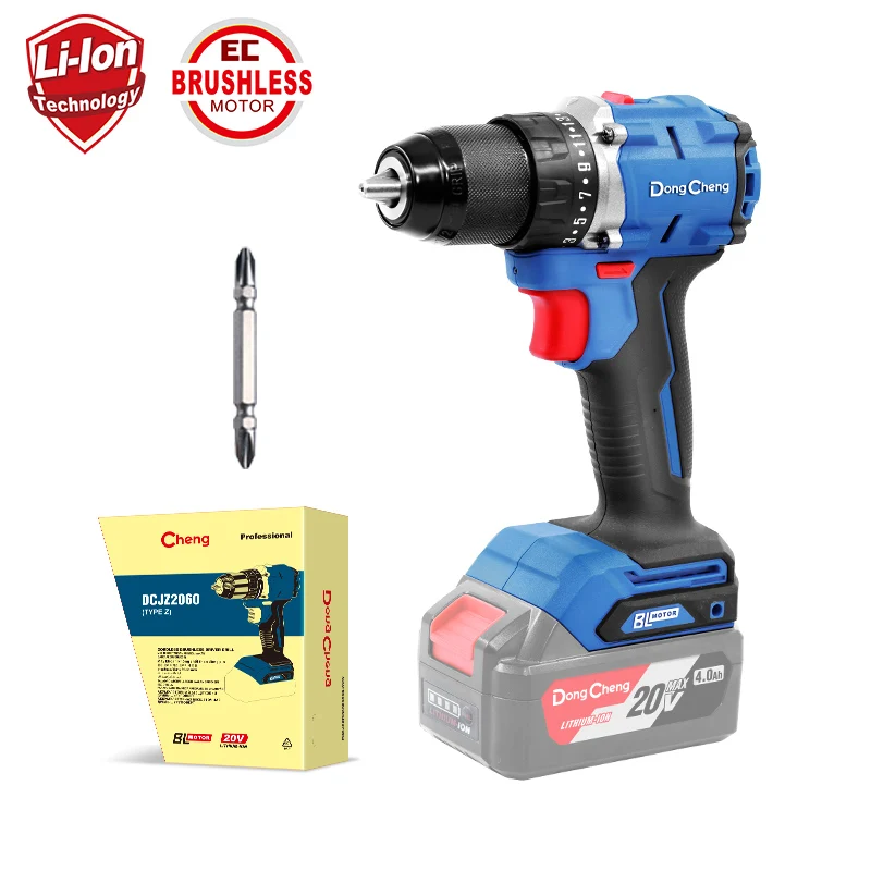 DongCheng Hardware Power Tools Lithium Electric Cordless Drill Screwdriver Machine Set