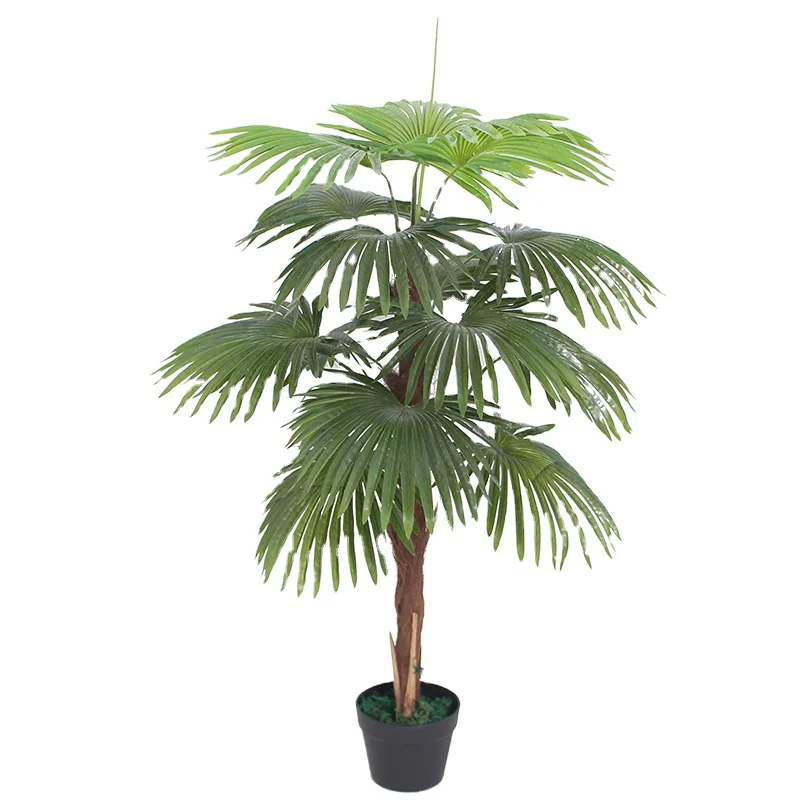 High Quality Artificial Combined Mini Fan Palm Tree for Hotel Decoration
