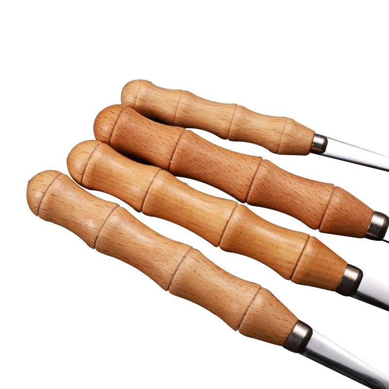 Stainless steel steak knife 4 pack cutlery set with wooden handle gift box packing