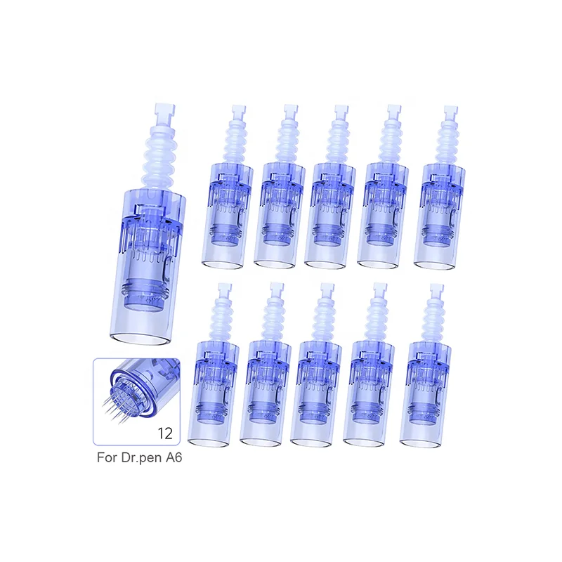factory wholesale price Stainless steel 12 Pin micro tips Needles Derma Pen A6 Auto Microneedle Therapy System replacement parts