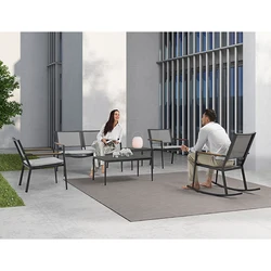 Couture Jardin Polo New Design Aluminum Outdoor Patio Furniture Leisure Garden Sofa Set 6 Pieces
