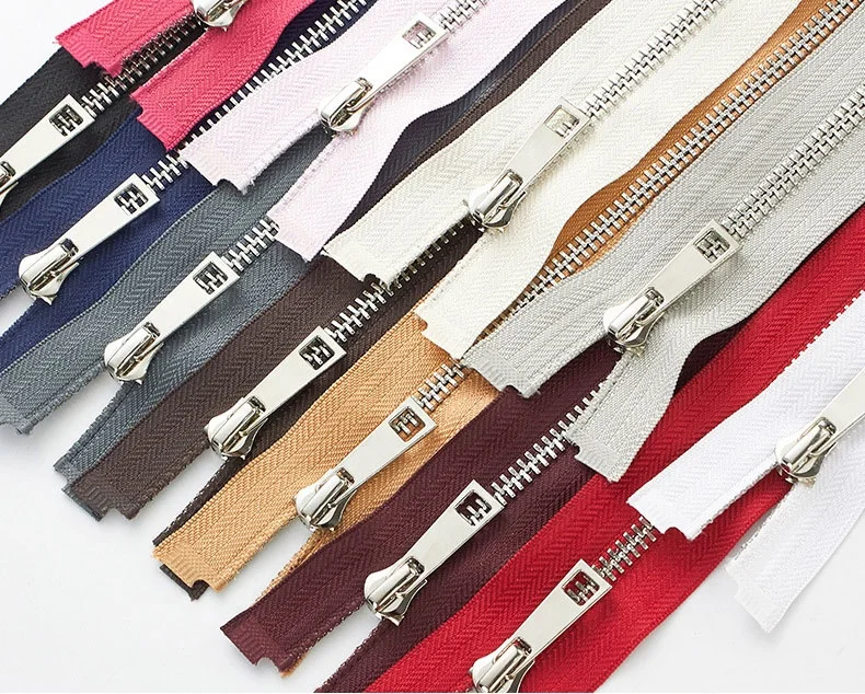 3#5#8#open end metal zipper coat copper tooth clothes Jeans accessory zipper for leather