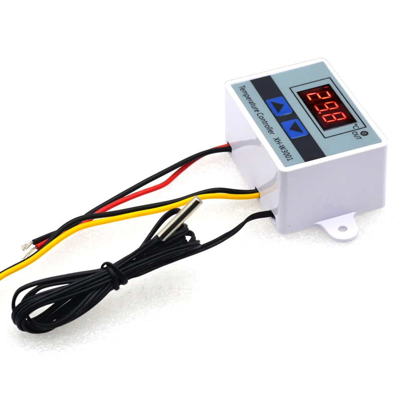 DC12V W3001 цифровой регулятор температуры на светодиодах повышенной 10a переключателем управления термостатом зонд Xh-w3001